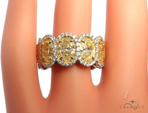 18K Gold Oval Diamond Queens Eternity Ring 64389 - Image 7