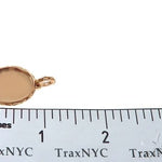 18K Gold Oval Special Edition Photo Pendant Engraved Frame 65310 - Image 7