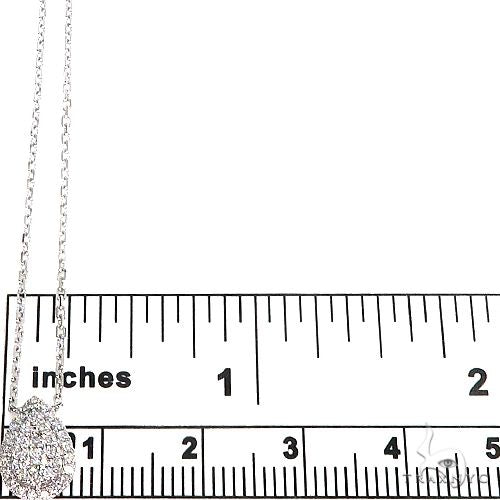 18K Gold Pear-Shaped Diamond Necklace With Adjustable Chain 67034 - Image 5