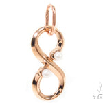 18K Gold Pearl Eternity Pendant 36690 - Image 2