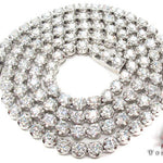 18K Gold Prong Diamond Chain 26 Inches 5mm   31731 - Image 7