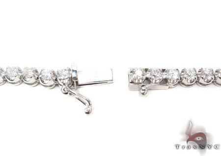 18K Gold Prong Diamond Chain 26 Inches 5mm   31731 - Image 9