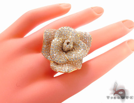 18K Gold Rose Ring 33732 - Image 7