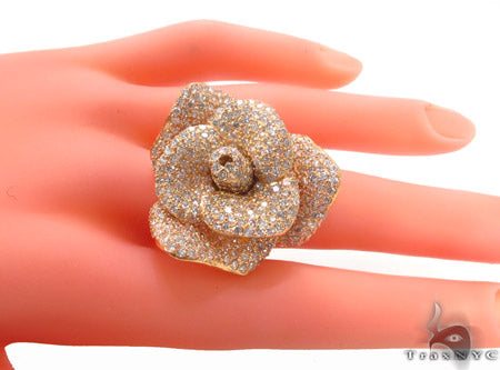 18K Gold Rose Ring 33732 - Image 8