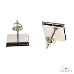 18K Gold Square Diamond Earrings 67911 - Image 3