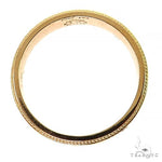 18K Gold Artisanal Mens Wedding Band 69239 - Image 4
