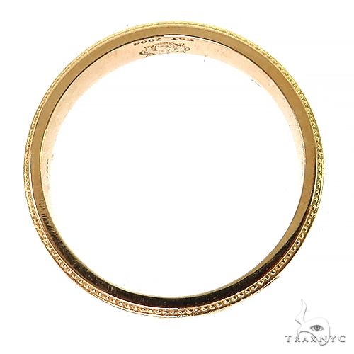 18K Gold Artisanal Mens Wedding Band 69239 - Image 4