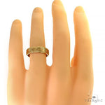 18K Gold Artisanal Mens Wedding Band 69239 - Image 5