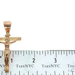 18K Gold Crucifix Jesus Cross Pendant 65742 - Image 6