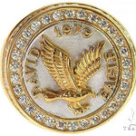 18K Two Tone Custom Made Eagle Diamond Ring 66205 - Image 2