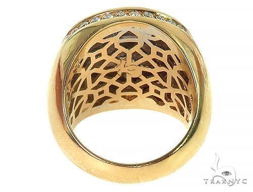18K Two Tone Custom Made Eagle Diamond Ring 66205 - Image 5
