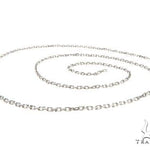 18K White Gold Solid Cable Link Chain 1.6mm 22 inches     69668 - Image 3