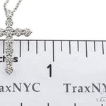 18K White Gold Diamond Cross Pendant with 18 Inch Chain 64630 - Image 7