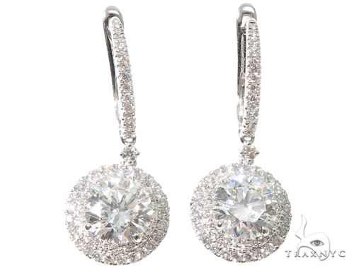 18K White Gold Diamond Chandelier Earrings 64022 - Image 1