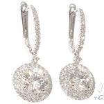 18K White Gold Diamond Chandelier Earrings 64022 - Image 3