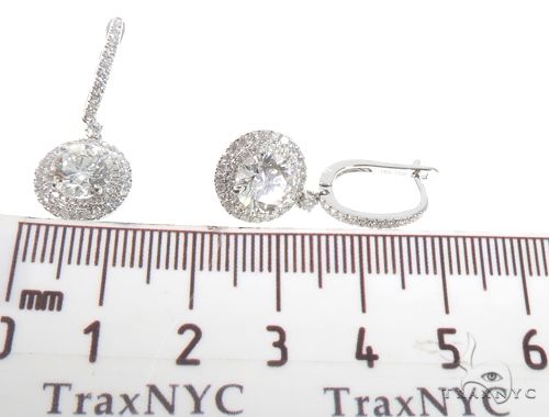18K White Gold Diamond Chandelier Earrings 64022 - Image 8