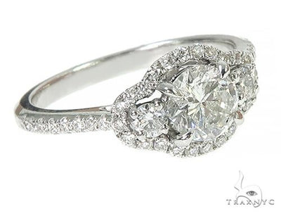 18K White Gold Engagement Diamond Ring 66234 - Image 1