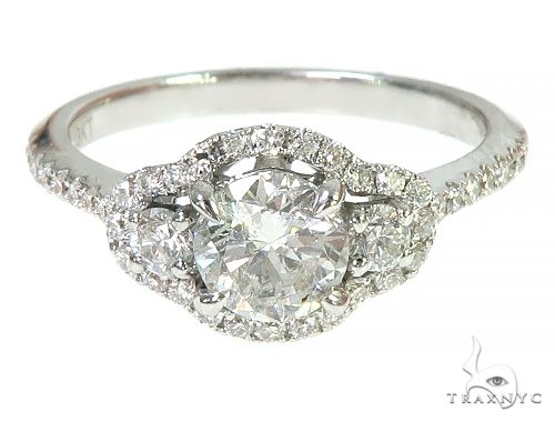 18K White Gold Engagement Diamond Ring 66234 - Image 3