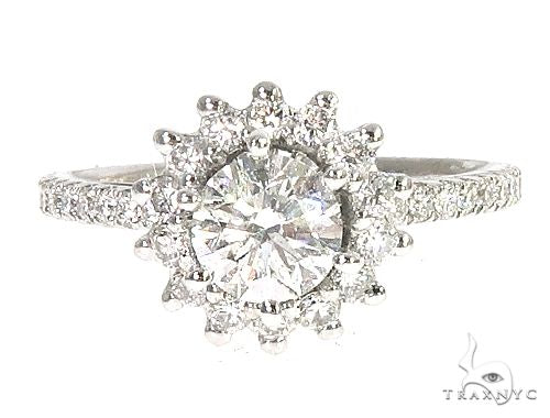 18K White Gold Engagement Diamond Ring 66247 - Image 2