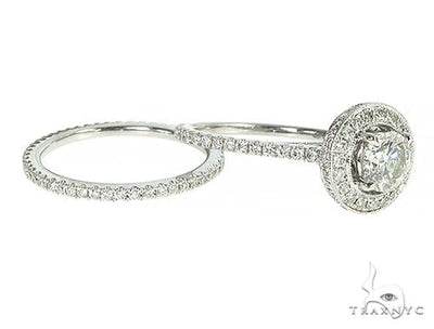 18K White Gold Engagement Diamond Ring Set 66235 - Image 1