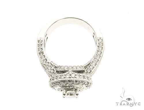 18K White Gold Princess & Channel Engagement Ring 63779 - Image 5