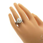 18K White Gold Princess & Channel Engagement Ring 63779 - Image 7