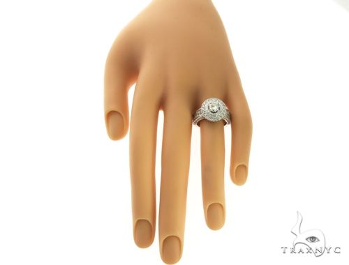 18K White Gold Princess & Channel Engagement Ring 63779 - Image 8