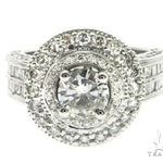 18K White Gold Princess & Channel Engagement Ring 63779 - Image 9
