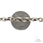 18K White Gold Solid Curved Cable Link Chain 26 Inches 5.7mm   67688 - Image 4