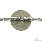 18K White Gold Solid Fancy Link Chain 30 Inches 4.2mm   67156 - Image 4