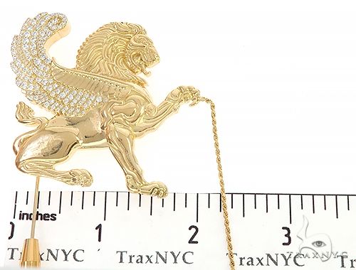 18K Yellow Gold Custom Brooch, photo 10 of 11