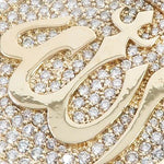 18K Yellow Gold Custom Diamond Allah Islam Pendant 65407 - Image 4