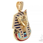 18K Yellow Gold Custom Diamond Pharaoh Pendant 65190 - Image 2