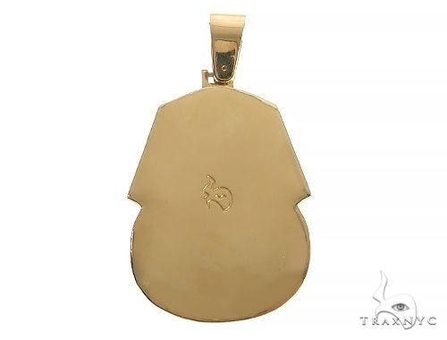 18K Yellow Gold Custom Diamond Pharaoh Pendant 65190 - Image 3