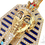 18K Yellow Gold Custom Diamond Pharaoh Pendant 65190 - Image 5