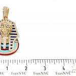 18K Yellow Gold Custom Diamond Pharaoh Pendant 65190 - Image 7