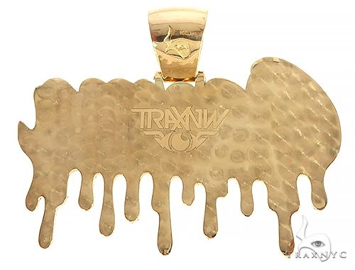 18K Yellow Gold Custom Made Osama Name Pendant 65666 - Image 3