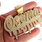 18K Yellow Gold Custom Made Osama Name Pendant 65666 - Image 5
