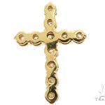 18K Yellow Gold Diamond Cross 64575 - Image 3