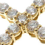 18K Yellow Gold Diamond Cross 64575 - Image 4