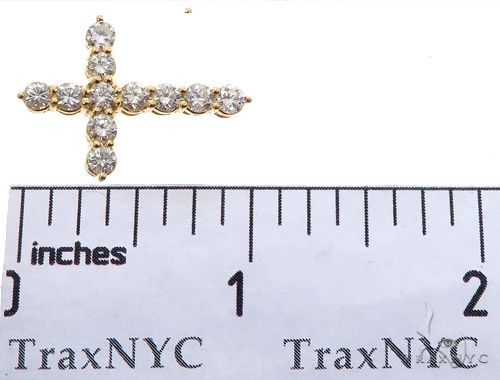 18K Yellow Gold Diamond Cross, photo 9 of 11