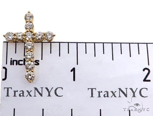 18K Yellow Gold Diamond Cross 64575 - Image 8