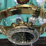 18K Yellow Gold Green Dial Daytona Rolex Watch 63901 - Image 3