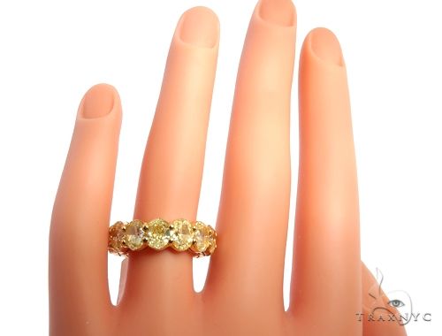 18K Yellow Gold Prong Diamond Eternity Ring 64388 - Image 6