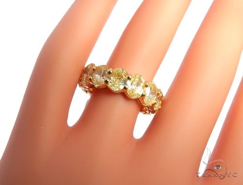 18K Yellow Gold Prong Diamond Eternity Ring 64388 - Image 7