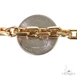 18K yellow gold anchor link chain, 24 inches long, 6.3mm width, polished finish.