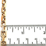 18K yellow gold anchor link chain, 24 inches long, 6.3mm width, polished finish.
