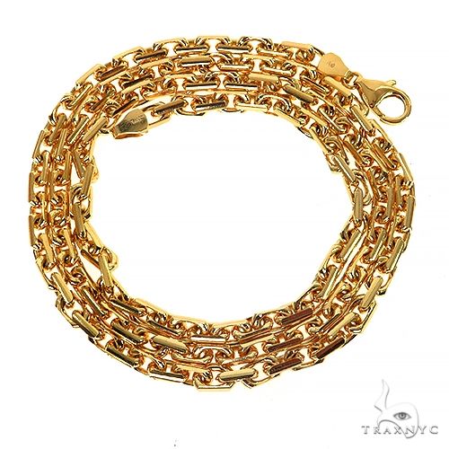 18K Yellow Gold Thin Diamond Cut Solid Anchor Cable Link 2.8mm  20 Inches  69663 - Image 3