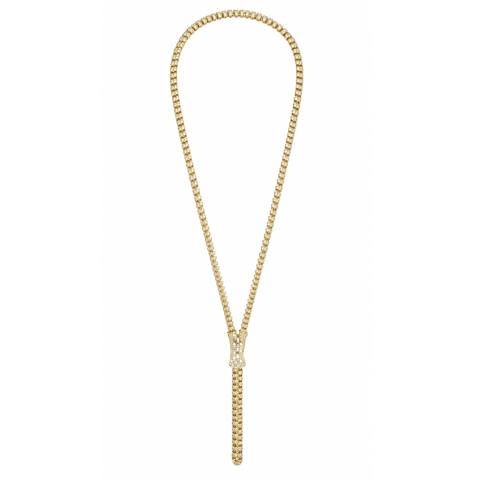 18K Fancy Zipper Necklace 71314 | TraxNYC