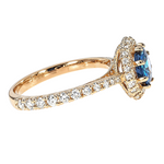 18K Gold Custom Sapphire Diamond Engagement Ring 66305